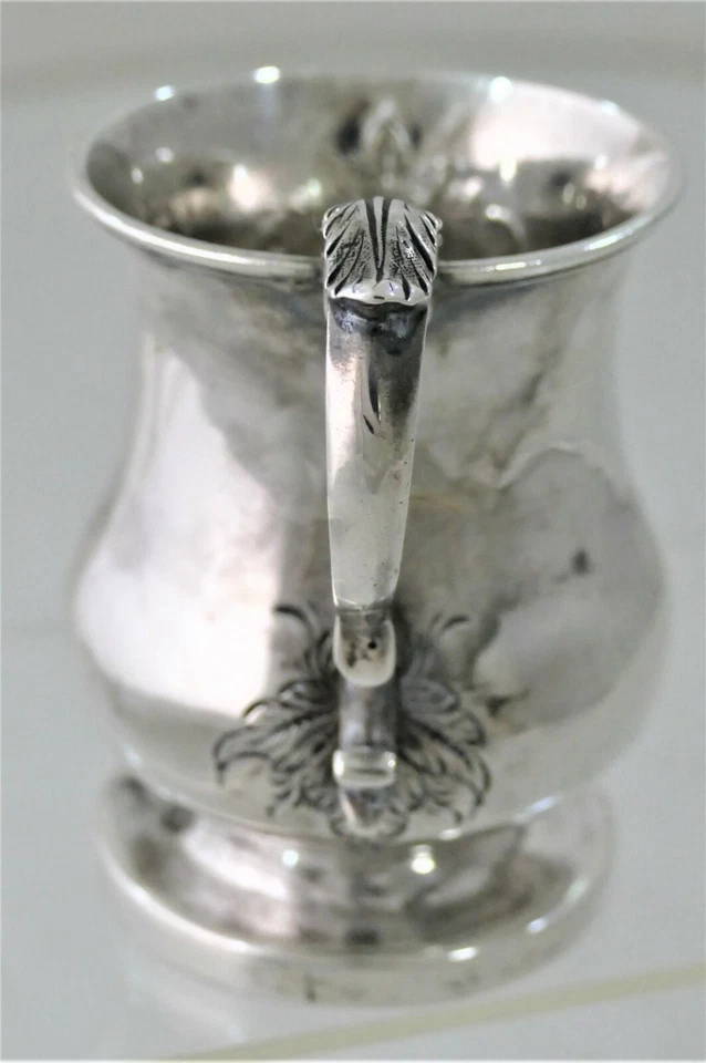 1840 年 Samuel Kirk 硬币银色手工编织 XMAS 儿童杯雕刻追逐 5 盎司 — 第 4/4 张图片