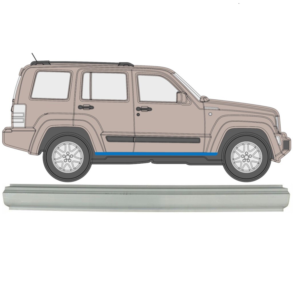 JEEP LIBERTY CHEROKEE KK 2008-2013 SILL REPAIR PANEL ROCKER PANEL / RIGHT = LEFT