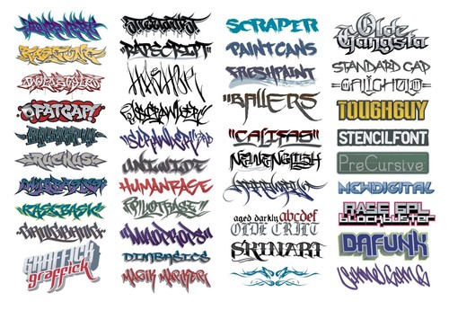 Graffiti Fonts 4.0 Royalty Free Fonts & Artwork - 100 fonts, 600+ vector & img - Picture 9 of 9