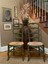 wood & wicker green french dining chairs