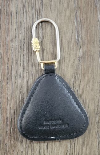 LIZ CLAIBORNE Vintage Keychain 2" Triangle Black and Gray Keychain - Picture 2 of 4