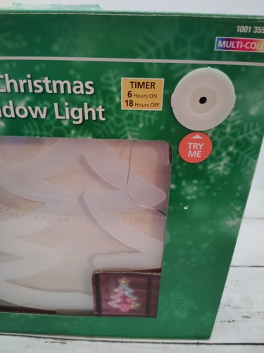 Christmas Tree Window Light LED +TIMER MULTI-COLOR Home Accents Holiday NIB - Picture 3 of 6