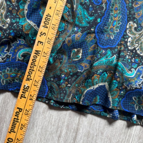Vintage 80s Garland Women's 3-Piece Set Sz 10 – Paisley Top Skirt & Pants Rayon - Picture 11 of 16
