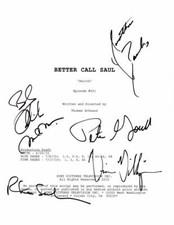 BETTER CALL SAUL CAST SIGNED AUTOGRAPH SCRIPT COVER ONLY - BOB ODENKIRK +5 RARE!