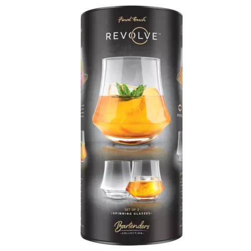 Final Touch Spinning Revolve Spirit Glasses 2 Pack