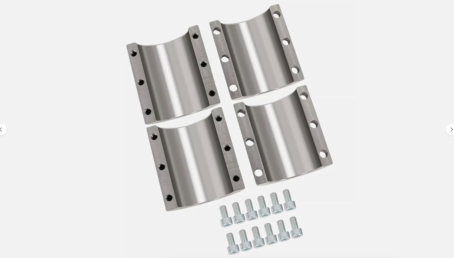 Steel Weldable Tube Clamps Bolt on 1.875" 1-7/8" Roll Cage Mounts (2)