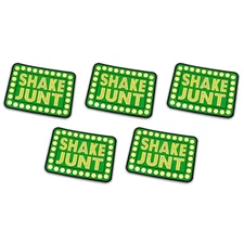 Shake Junt Skateboard Sticker Box Logo 4" x 5.5" 5-Pack Bulk Lot