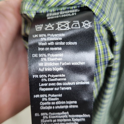 NEW Barbour Long Sleeve Button Green Plaid Shirt Men's XL MSRP $110 - 第 8/9 張圖片