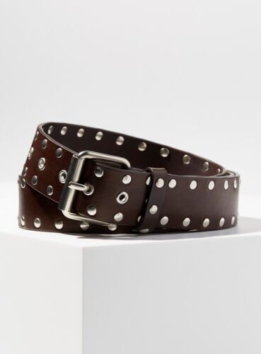 Vintage DRIES VAN NOTEN Belt Leather Chain Buckle Metal Vintage DRIES VAN NOTEN Belt Leather Chain Buckle Metal