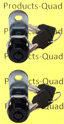 ADMIRAL LOCKS 2 Keyed alike BLACK Tubular Cam Lock 5/8" 180° RV Camper Toolbox REMOVABLE key