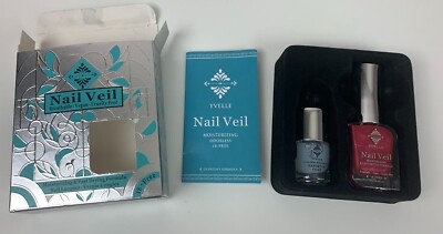 Yvelle Nail Veil Lacquer 18 FREE Polish Base Top Coat Kit Breathable Vegan NIB