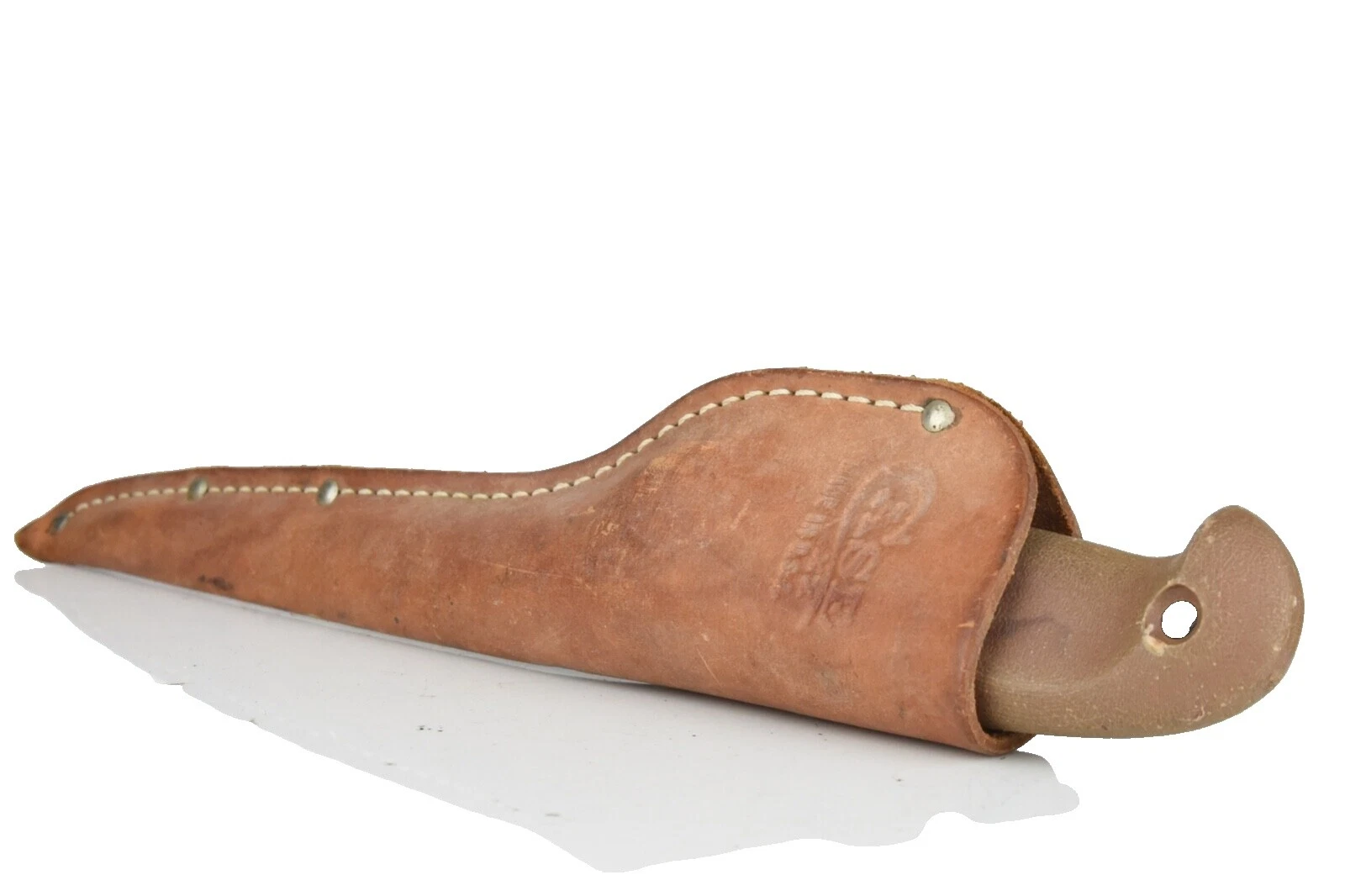 Alça de Couro Case Simples Facas de lâmina fixa antigas colecionáveis