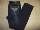 MISS CHIC Jeans Blue Denim Rhinestone/Stud detail Women 12/13 30 X 32 — photo 2