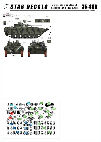 Star Decal 35880 1/35 Soviet in Afghanistan (4), BMP-2D - Picture 3 of 3
