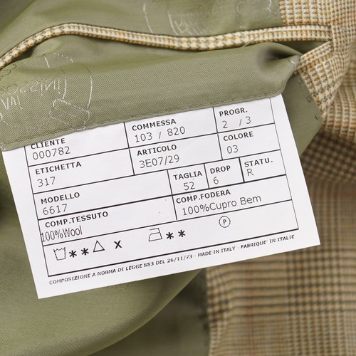 NWT $2895 SARTORIA PARTENOPEA Light Green Glen Plaid Wool Sport Coat 42 R - Picture 9 of 9