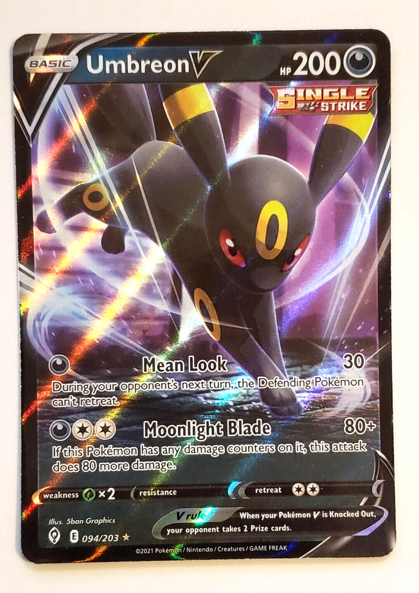 Pokemon Umbreon V 094/203 Evolving Skies Ultra Rare NM or Pokemon Umbreon V 094/203 Evolving Skies Ultra Rare NM or