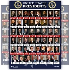 All Presidents of the united states Of America poster (15x20 in) COLOR PHOTOS...