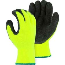 Image of Hi Viz / Vis Thermal Insulated Winter Work Gloves Builders Mens Cold Freezer DIY