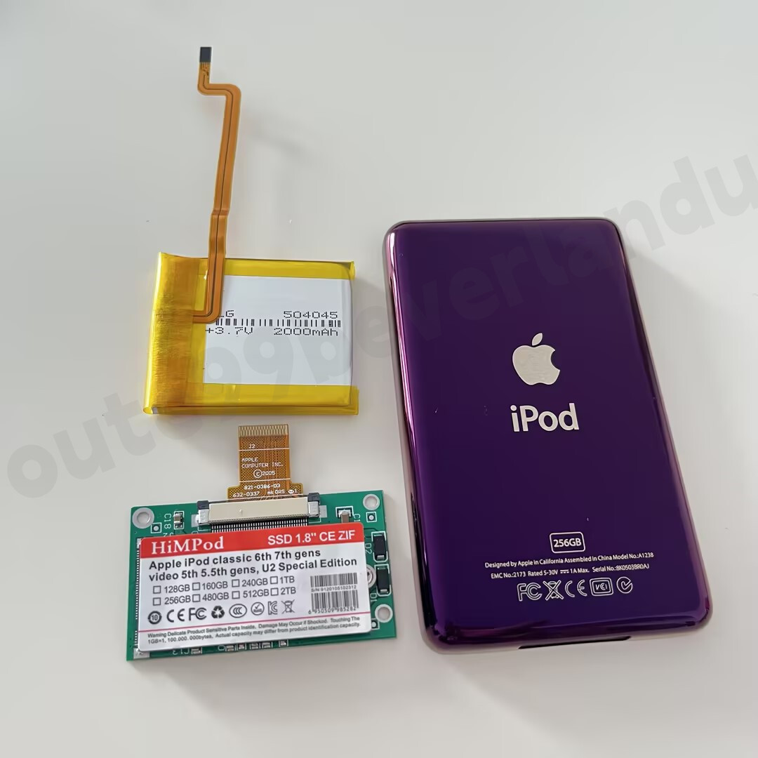 2TB SSD Upgrade & 2000mAh Battery for iPod Classic 6th 7th 160GB