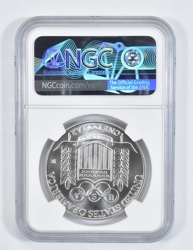 1992 D Olympic Baseball Commemorative Silver Dollar NGC MS70 - Picture 2 of 5