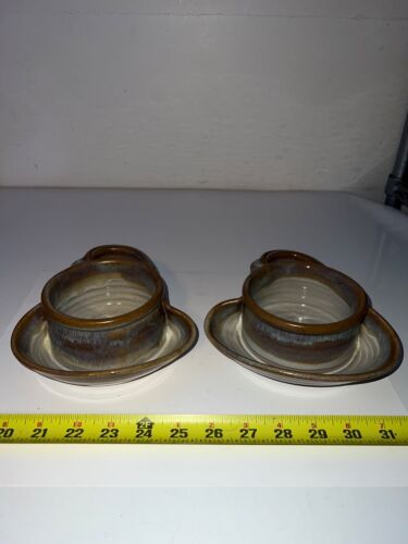 SET OF 2 ERIK HERTZ SOUP CRACKER BOWLS SIGNED