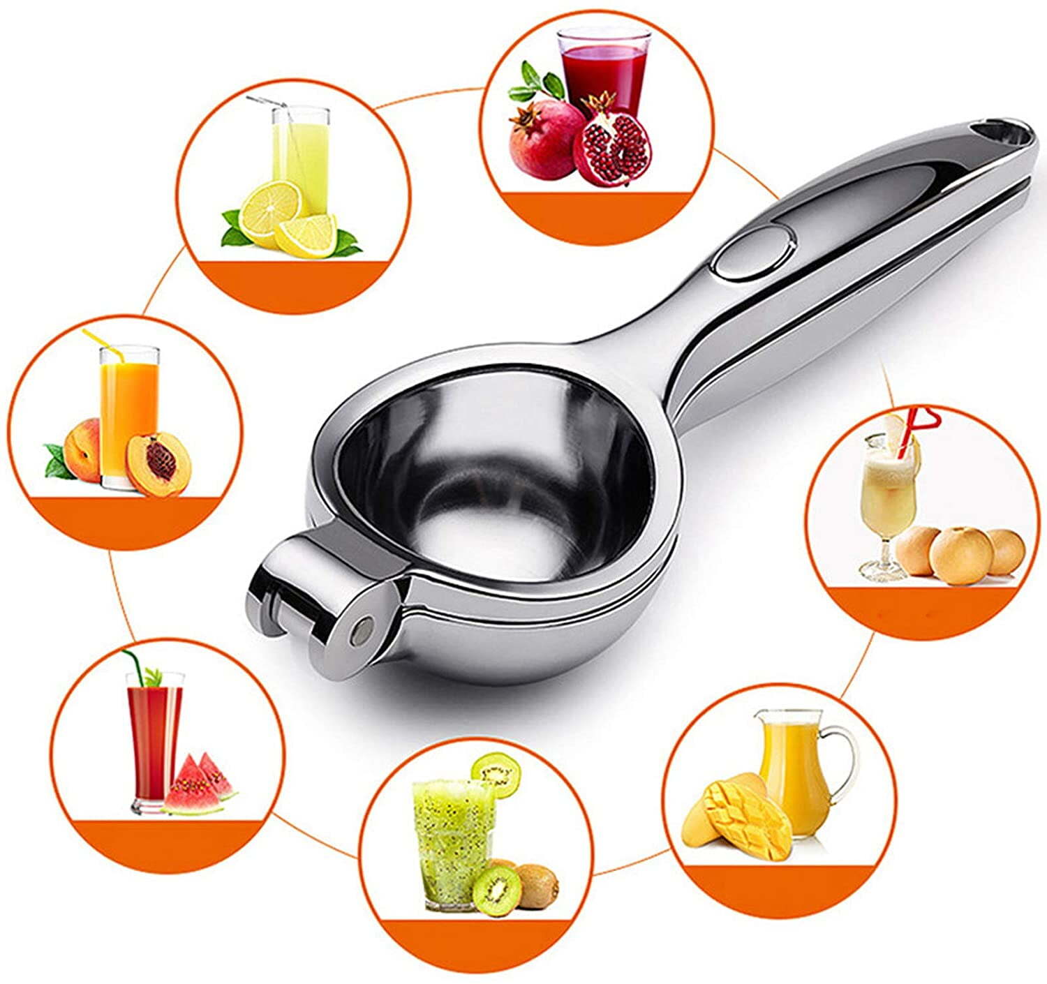 For Fresh Citrus Juicing Stainless Manual Lemon Squeezer
