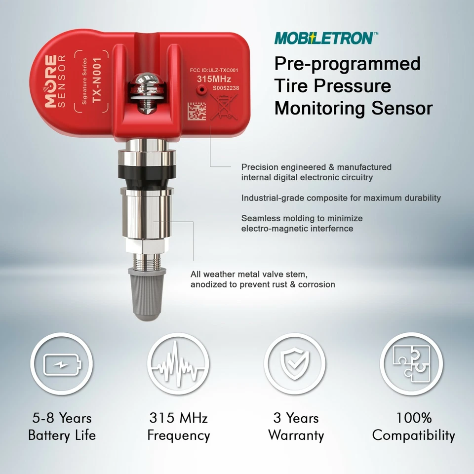Датчик давления в шинах 315 МГц TPMS | Jaguar XJ XE XF X-TYPE F-TYPE S-TYPE упаковка 4 шт. - Изображение 3 из 4