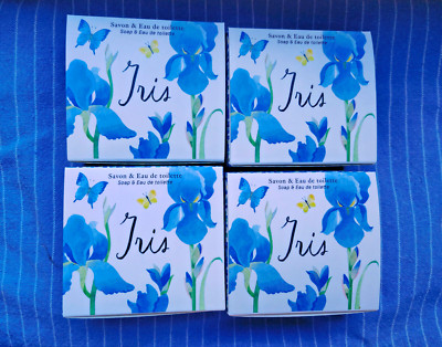 NO SHIPPING TO US   FRAGONARD 4 boxed sets IRIS EDT 4 ML SOAP 30 GR DISCONTINUED