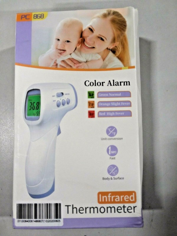 Infrared Forehead Thermometer, Non Contact: Digital 