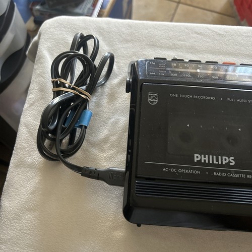 Philips D7180/35R Portable FM/AM Radio & Cassette Tape Player/Recorder See Desc - Picture 2 of 7