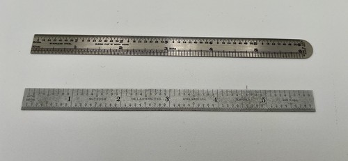 LS Starrett No. C305R  6" Rule Thin Tempered + Guco 1532 USA - 第 1/9 張圖片