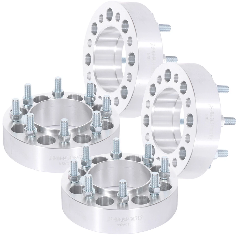4pcs 2" 8x6.5 Hub Centric Wheel Spacers 9/16"x18 For Dodge Ram 3500 1994-2010 Foto 3 de 4