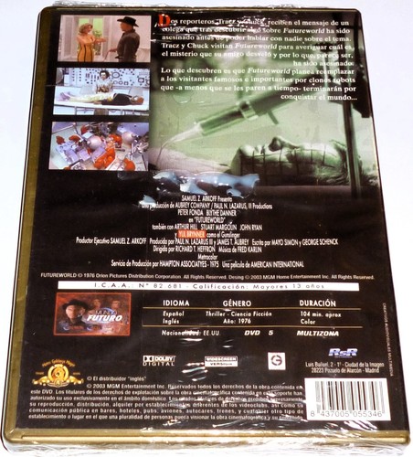 MUNDO FUTURO / FUTUREWORLD , 1976 (Dvd) English . Español - Precintado , Sealed - Imagen 2 de 2