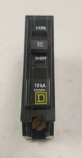1 SQD QOB130 Square D Circuit Breaker Type QOB 1Pole 30Amp 120V BOLT ON White #