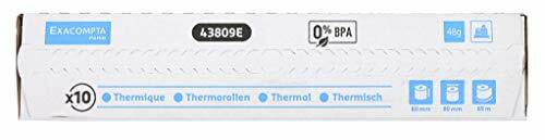 Bobines pour Tickets de Caisse 80x80x85x12-1pli Thermique 48g/M Sans Bpa (g9r)