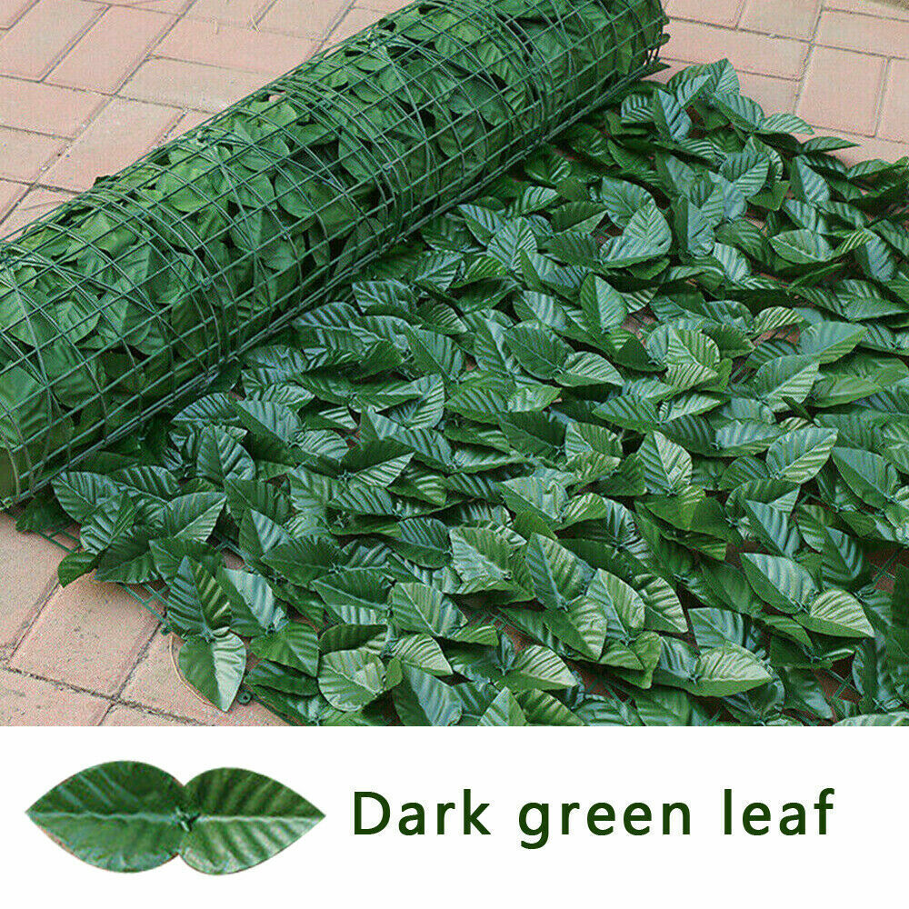 3m Artificial Hedge Fake Ivy Leaf Garden Fence Privacy Screening Roll Wall Panel
