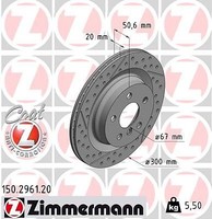 2X Zimmermann 150.2961.20 Bremsscheibe FüR Mini