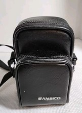 Vtg Ambico Camera Case, Black Padded Camera Carrying Case With Strap 6.75 X 4 in