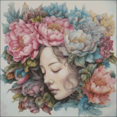Peony Beauty - Counted Cross Stitch Kits Needlework Embroidery