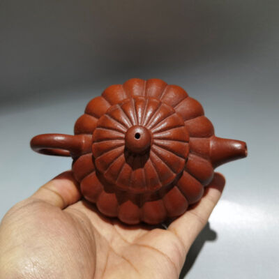 堆朱 壷 Chinese Yixing Zisha Clay Handmade Exquisite Teapot 筋纹壶