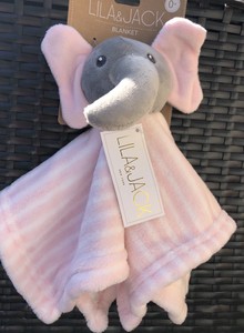elephant security blanket pink