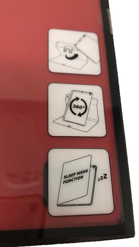 Red Folio Book Case 360 Stand Cover for 9.7 inch Apple iPad 5 Air 1st Gen - Picture 8 of 12