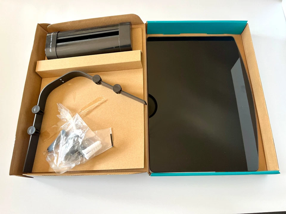 AV Component Wall Shelf Adjustable 14x10" Tempered Glass Holds 17# Cable Mgmt - Image 3 of 4