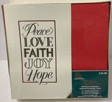 PLUS MARK American Greetings 25 Christmas Cards Vintage Unopened Peace Love Joy