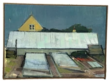 Gustav Arne Sweden Modern Contemporary Suburban Landscape Abstract Painting