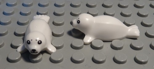 Lego Figur Tier Robbe Weiss 1 Stück - 第 1/1 張圖片