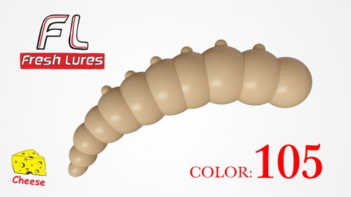 Area Trout Fishing Maggot Soft Plastic Baits FL Big Junior 1.7inch UV Monocolors - Picture 18 of 64