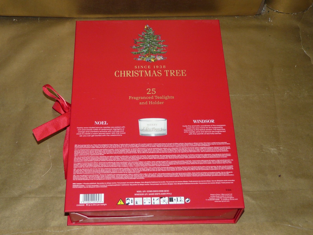Wax Lyrical scented 25 tealight candle Advent Calendar spode