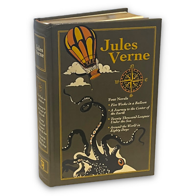 English Novels スリラー 洋書 8枚セット JULES VERNE 4 Novels AROUND THE WORLD IN EIGHTY DAYS +3 Leather