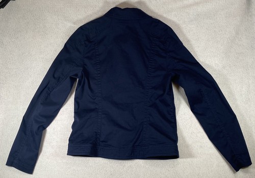 NWT EXPRESS Women's Blue Jacket with Gray round Buttons Medium.  SIZE M - Picture 3 of 12